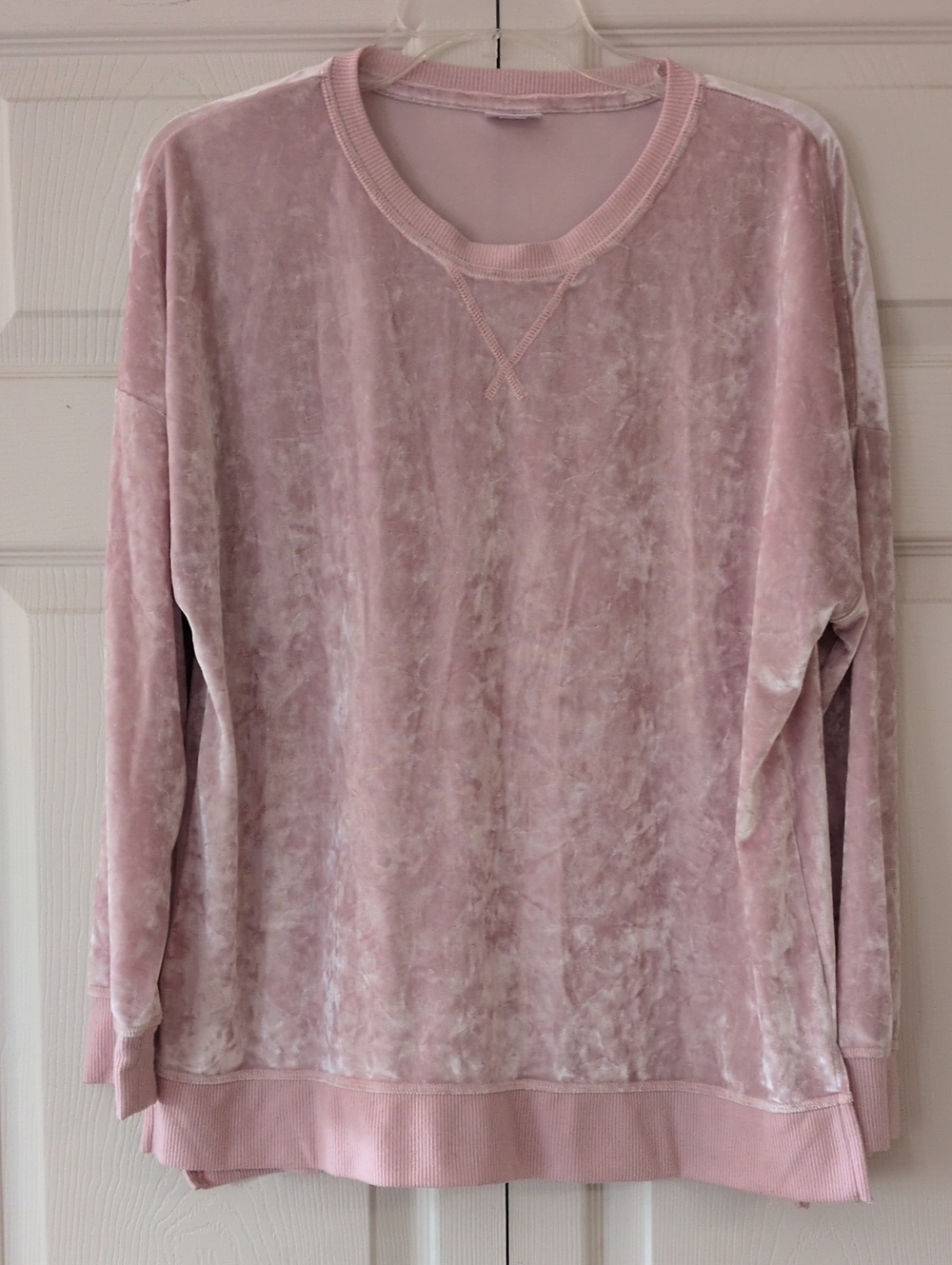 Secret Treasures Pink Velour Sleep Top Size Large 12-14